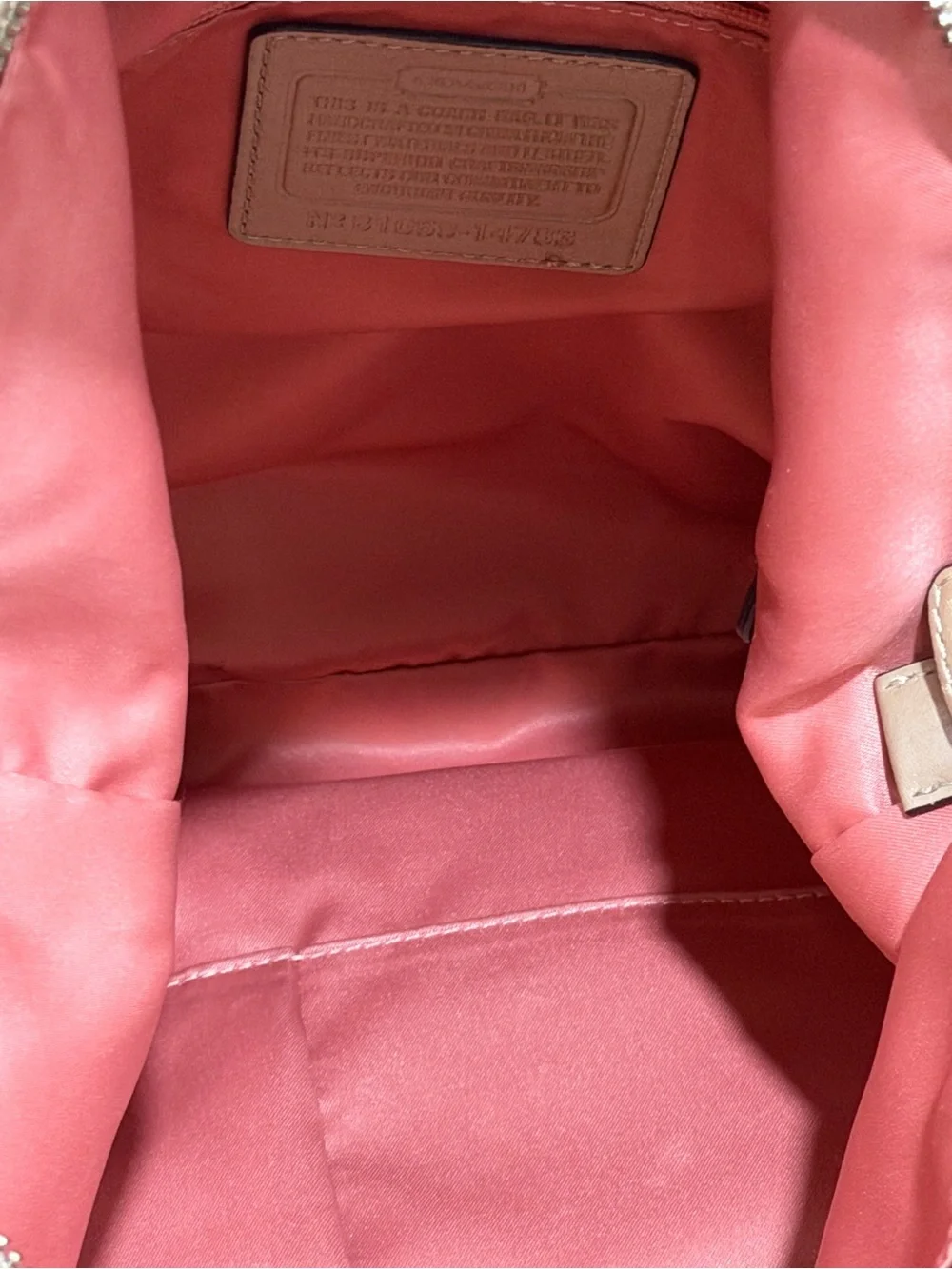 Coach Beige Leather Crossbody Bag